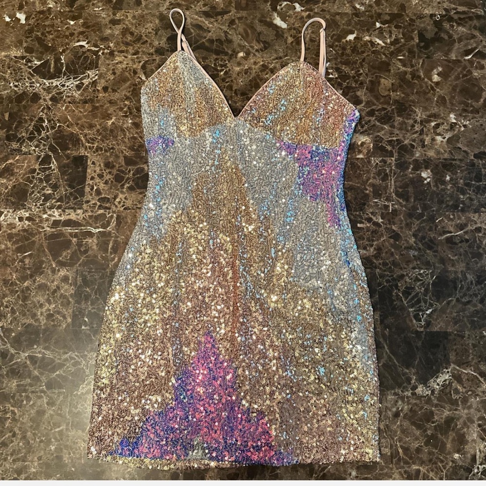 Multicolor Sequin Dress